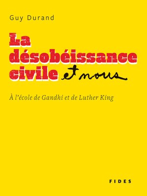 cover image of La désobéissance civile et nous